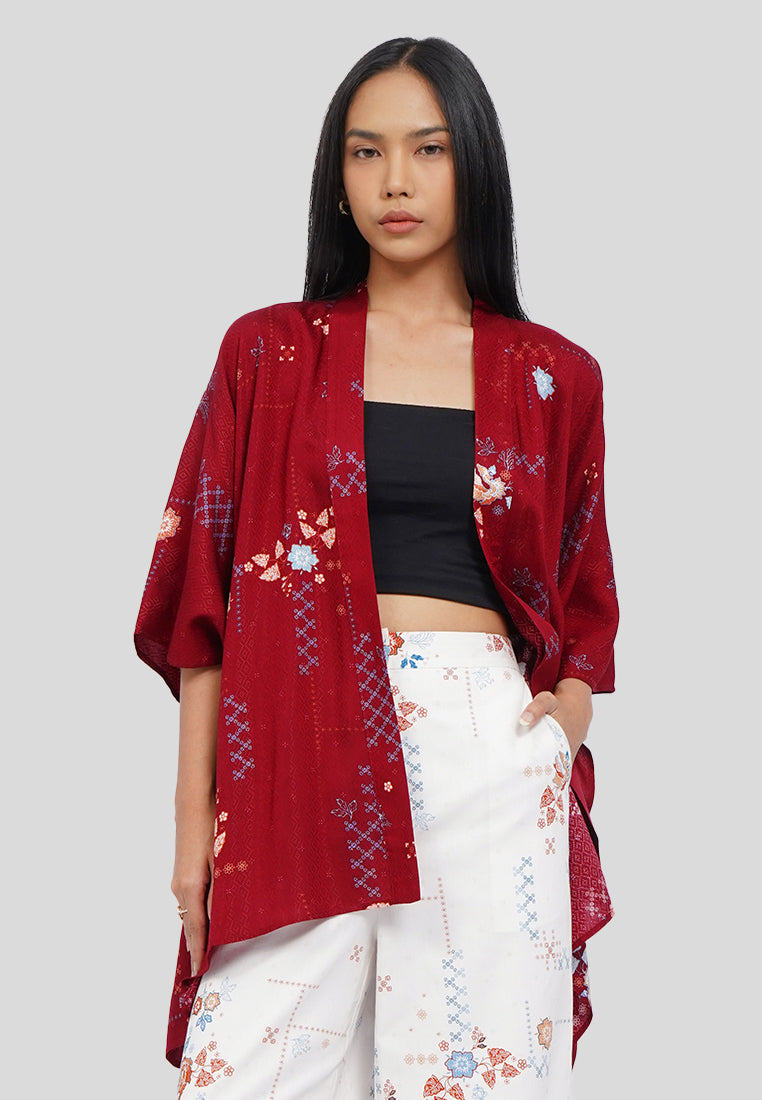 3/4 Sleeve Batik Kimono