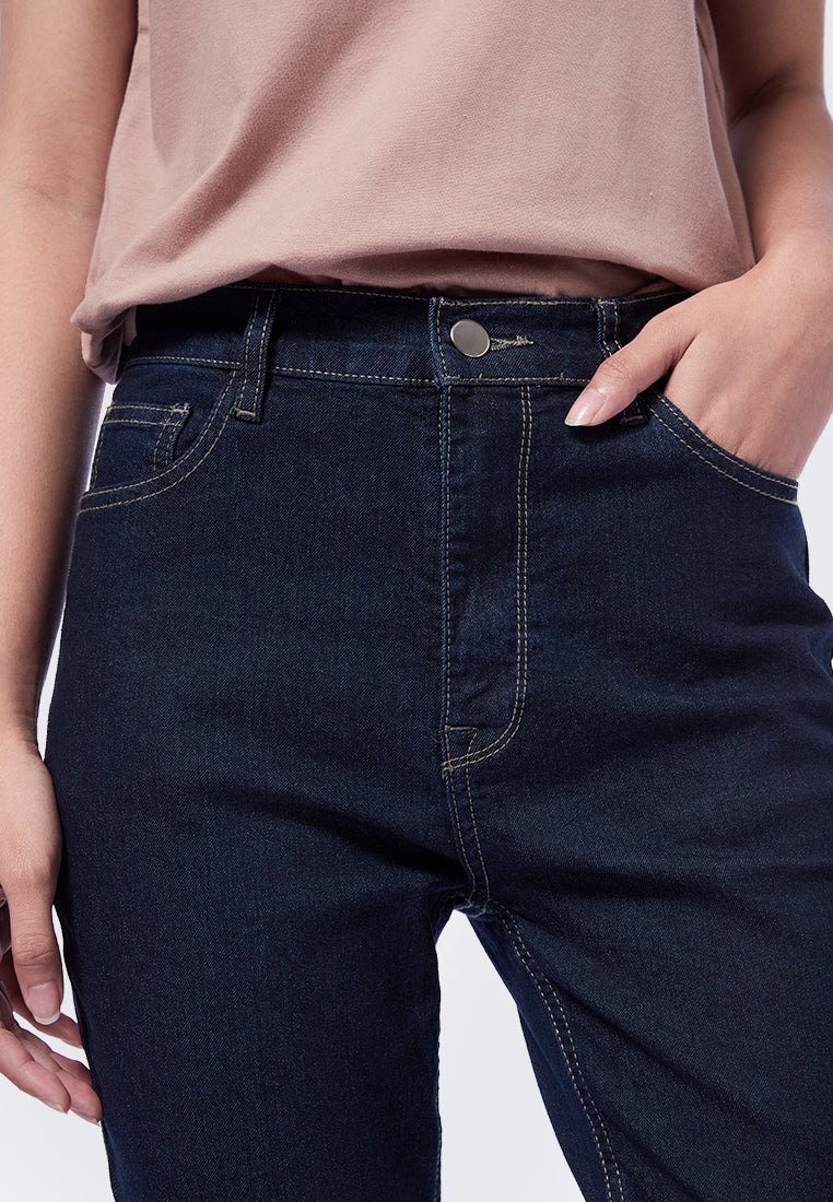 Basic Skinny Fit Denim Pants Dark Blue