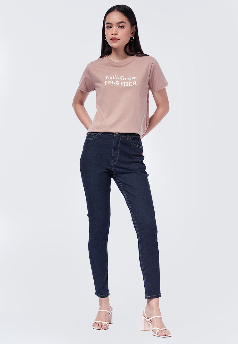 Basic Skinny Fit Denim Pants Dark Blue