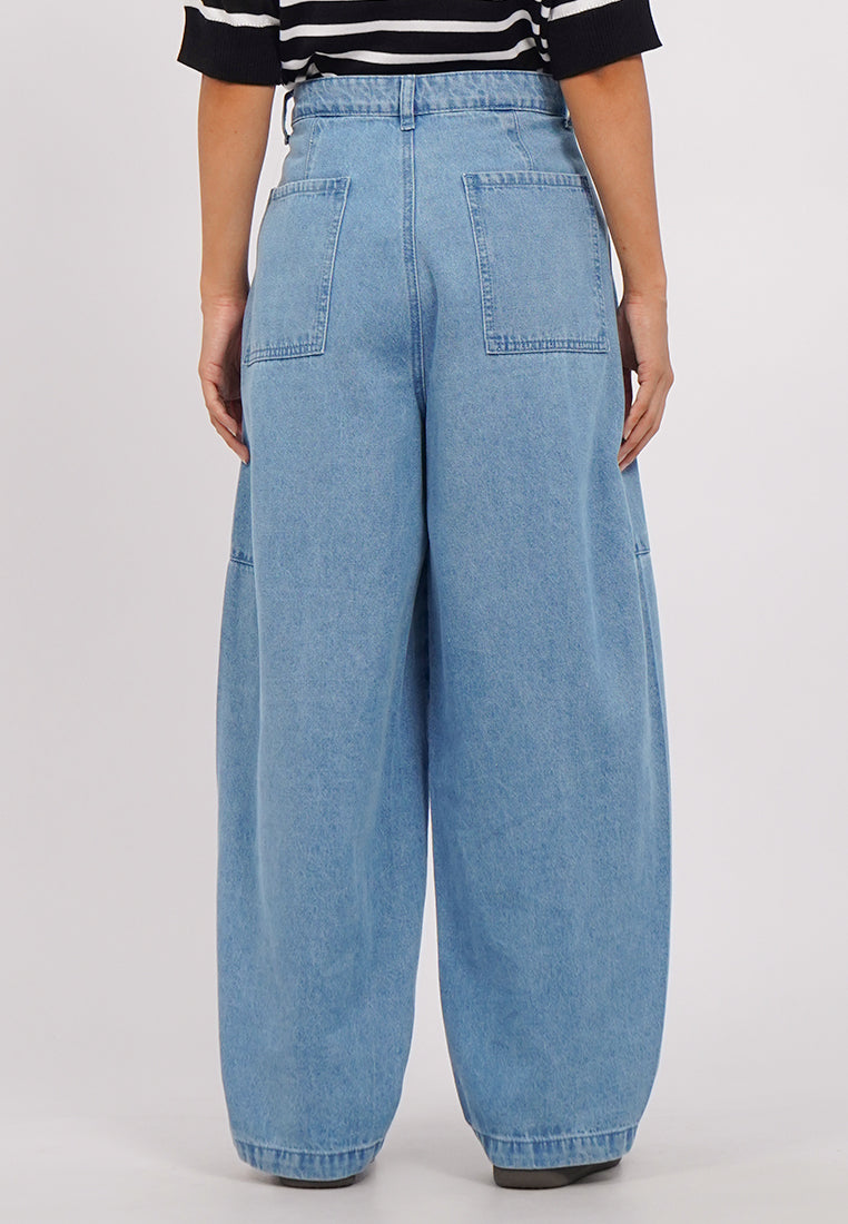 Barrel Denim Pants