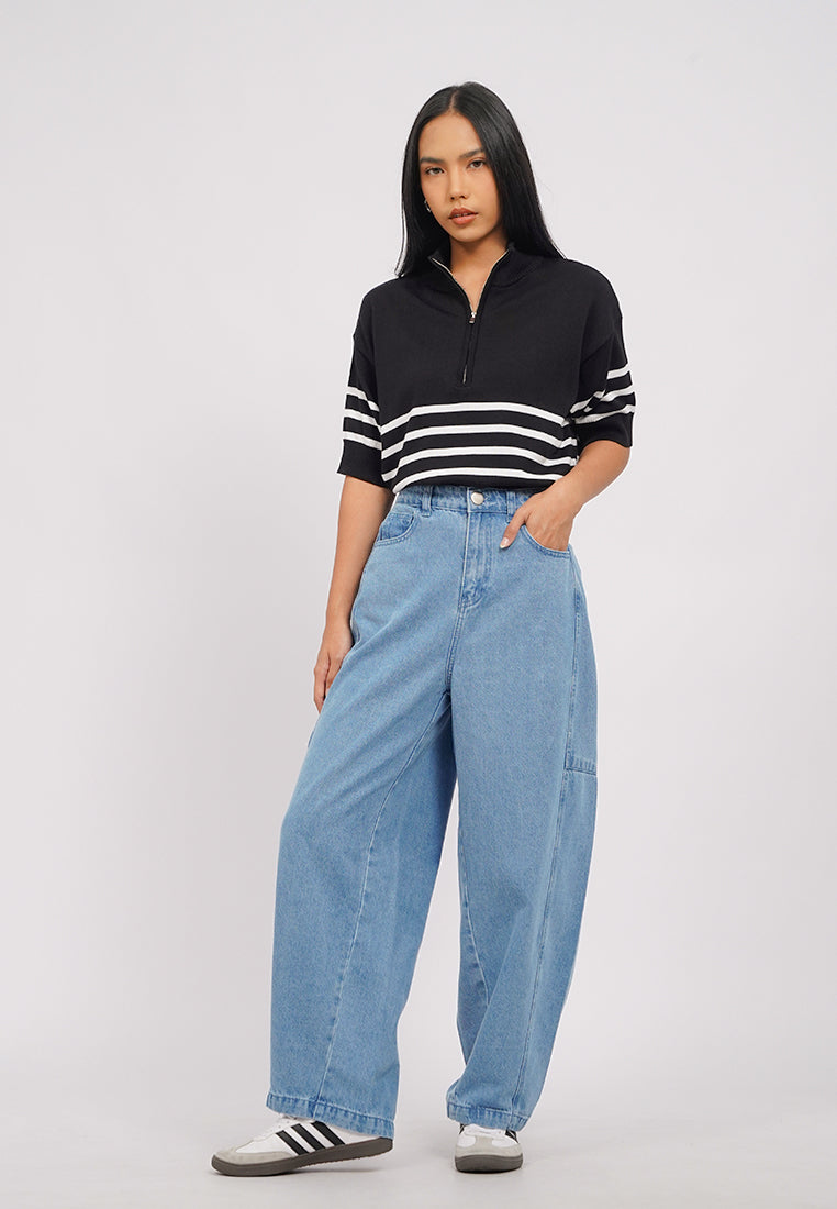 Barrel Denim Pants