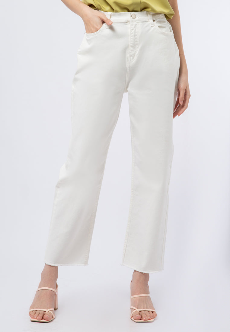 Straight Leg Denim Pants