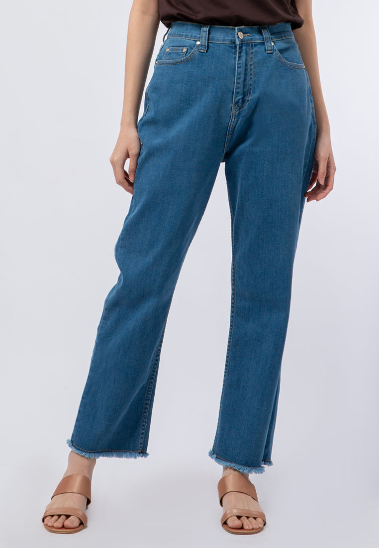 Straight Leg Denim Pants
