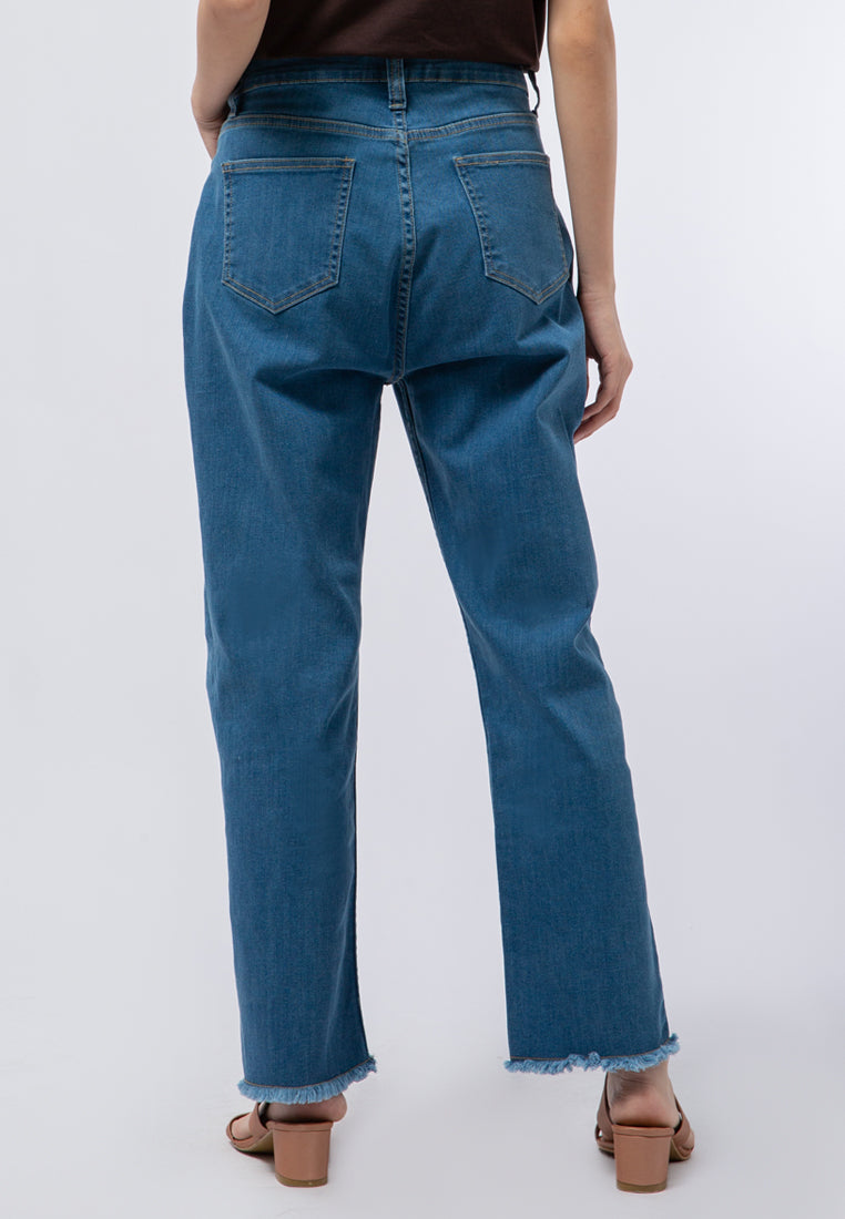 Straight Leg Denim Pants