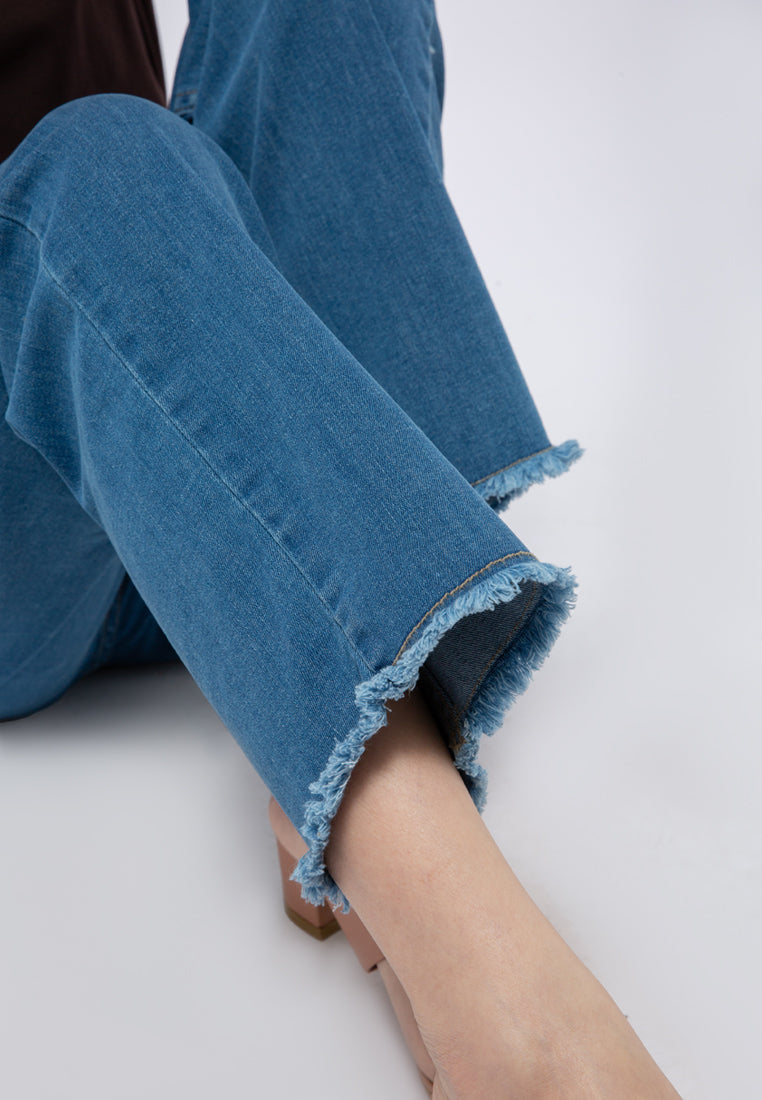 Straight Leg Denim Pants