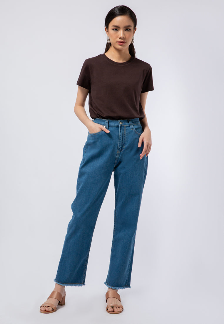 Straight Leg Denim Pants
