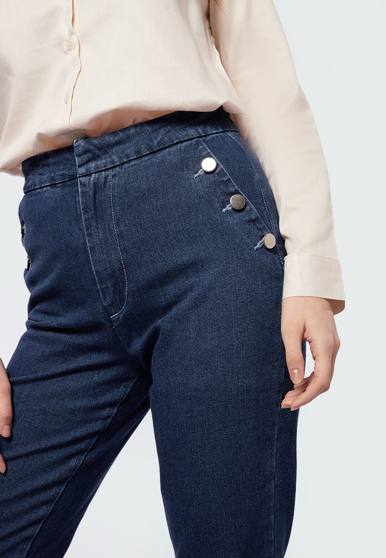 Button Up Denim Pants