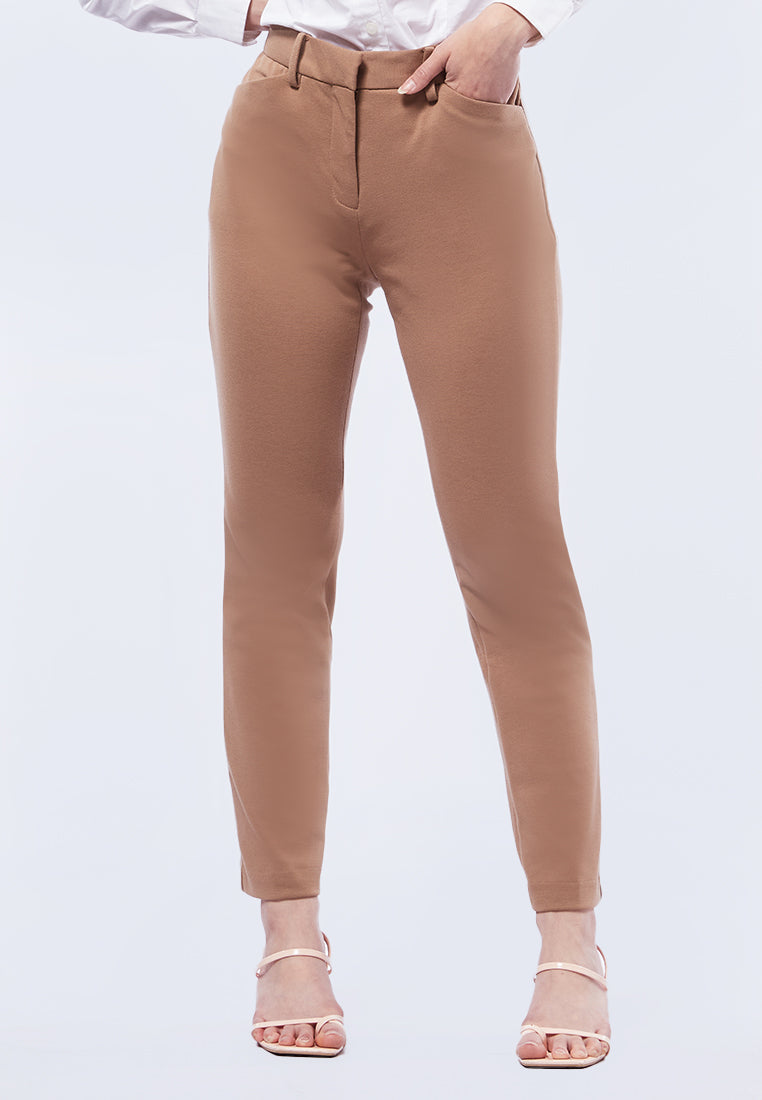 Basic 4-Way Stretch Skinny Brooklyn Pants Khaki