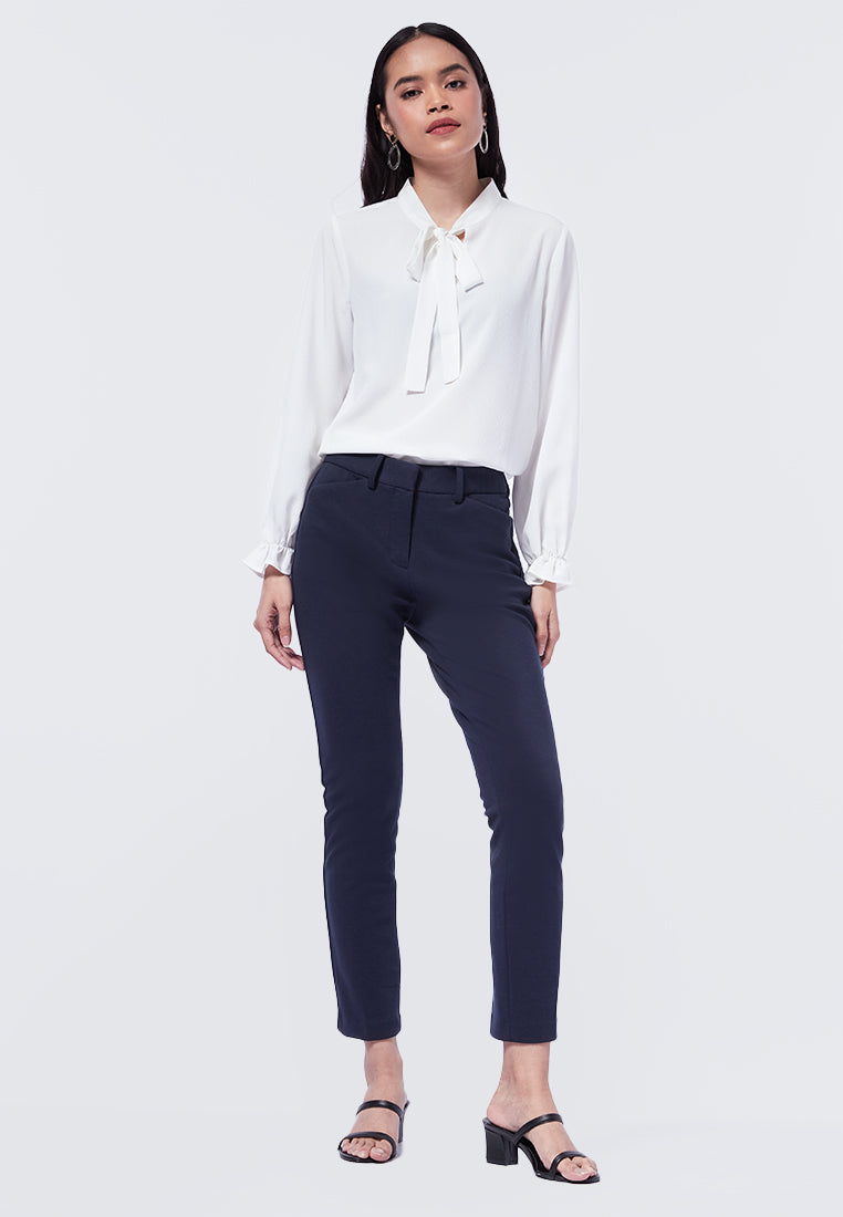 Basic 4-Way Stretch Skinny Brooklyn Pants Navy