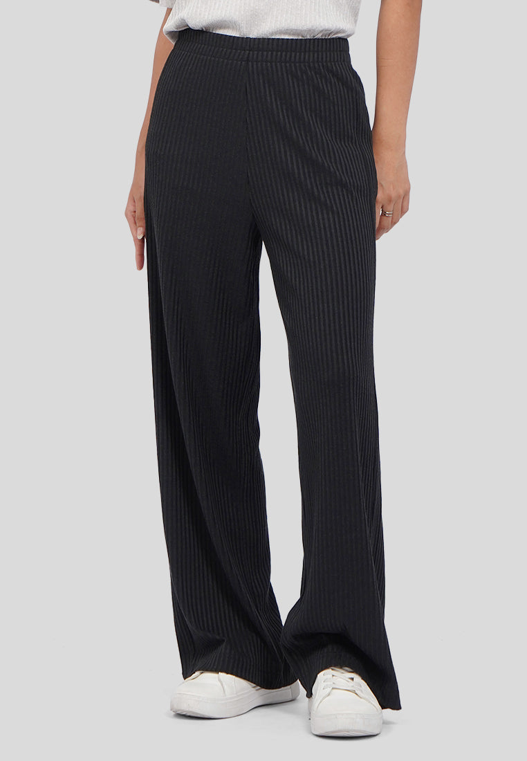 Wide Leg Rib Pants