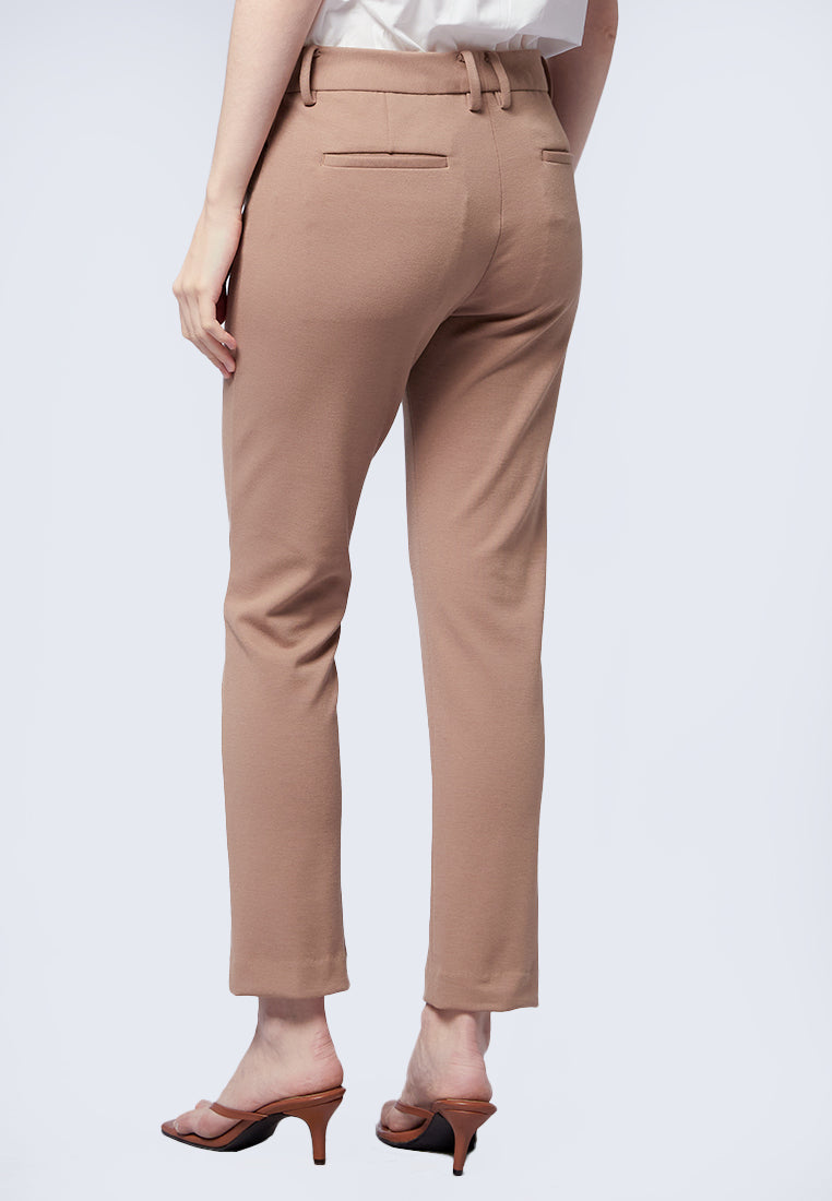 Skinny Fit Knit Pants Khaki