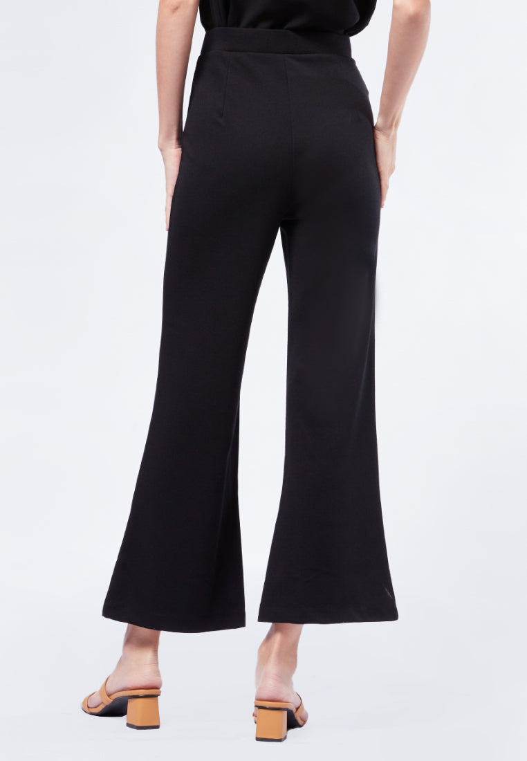 Flare Pants with Button Detail