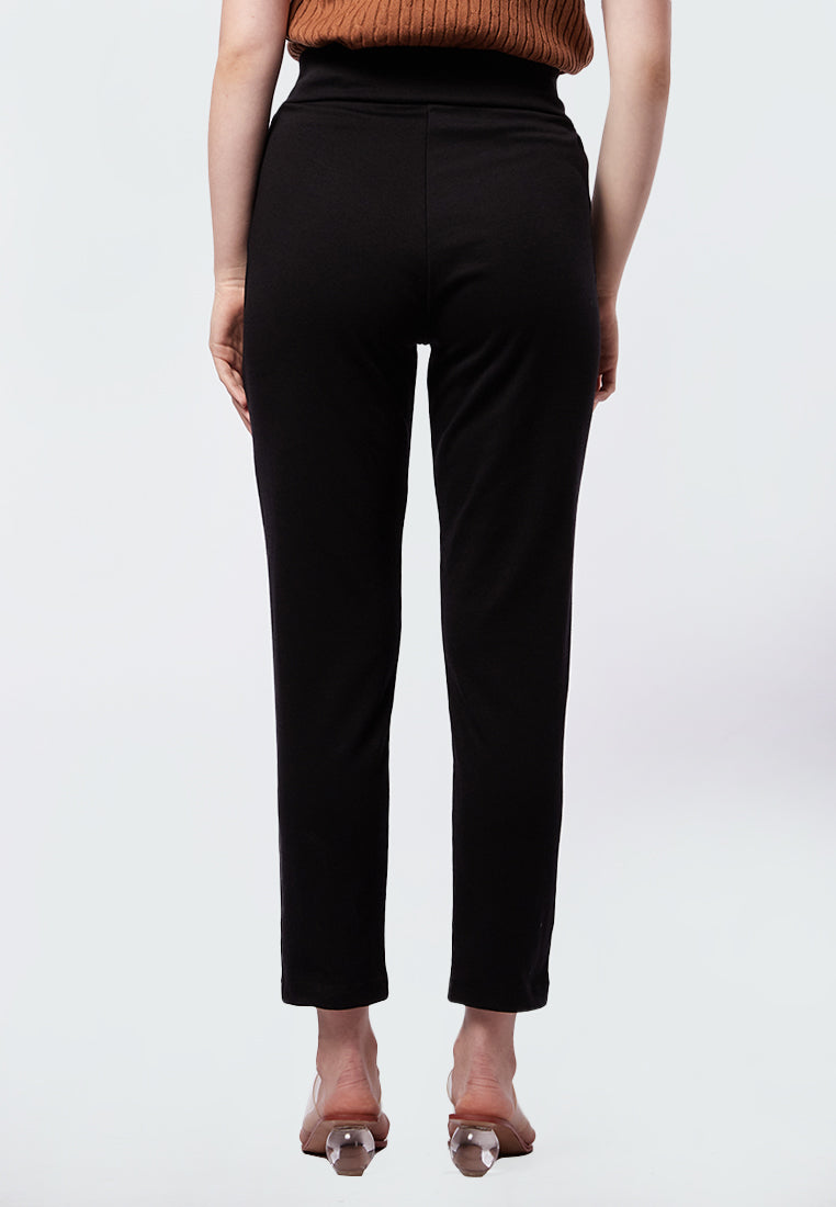 Long Pants with Metal Buckle Details