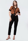 Long Pants with Metal Buckle Details