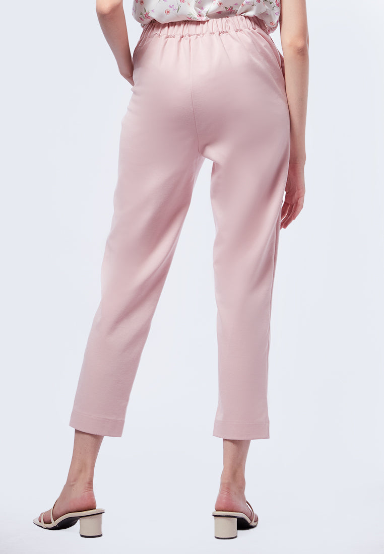 Tapered Pants with Button Details
