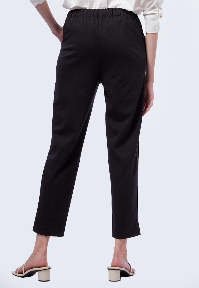 Tapered Pants with Button Details