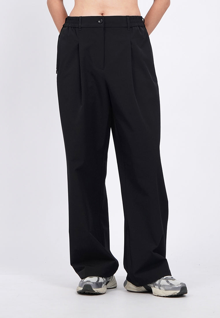 Active Long Pants with Pleat Details