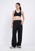 Active Long Pants with Pleat Details