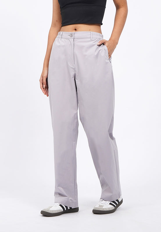Elastic Waist Straight Active Pants
