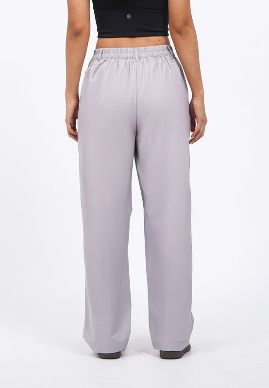 Elastic Waist Straight Active Pants