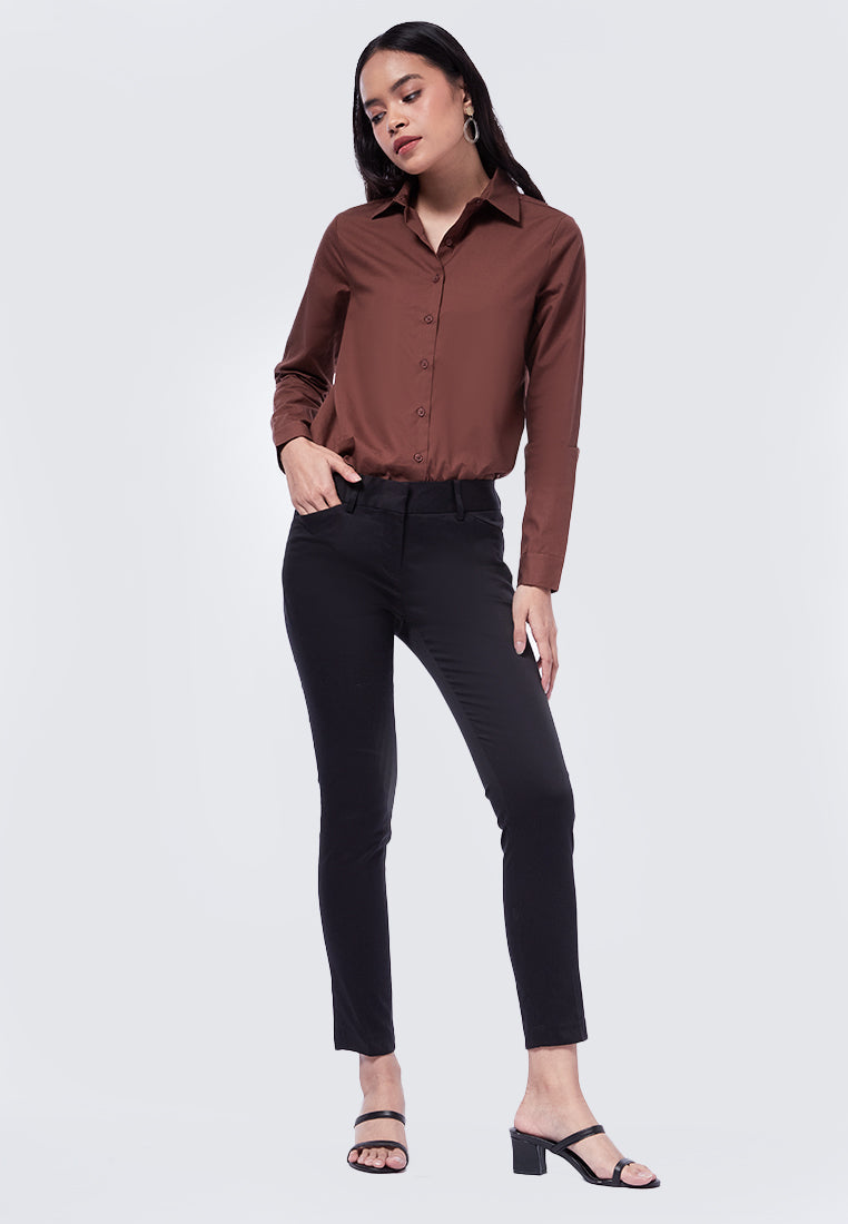 Basic Skinny Manhattan Pants Black