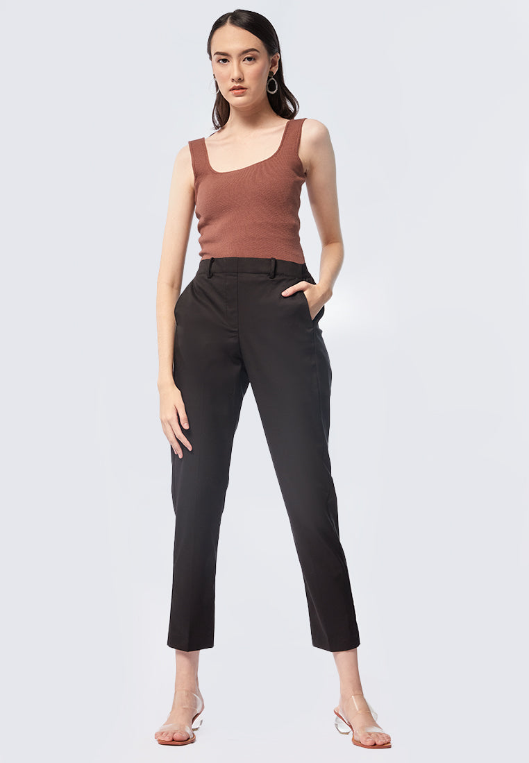 Basic Tapered High Rise Editor Pants