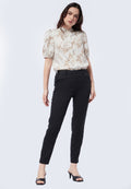 Basic Tapered High Rise Pants Black