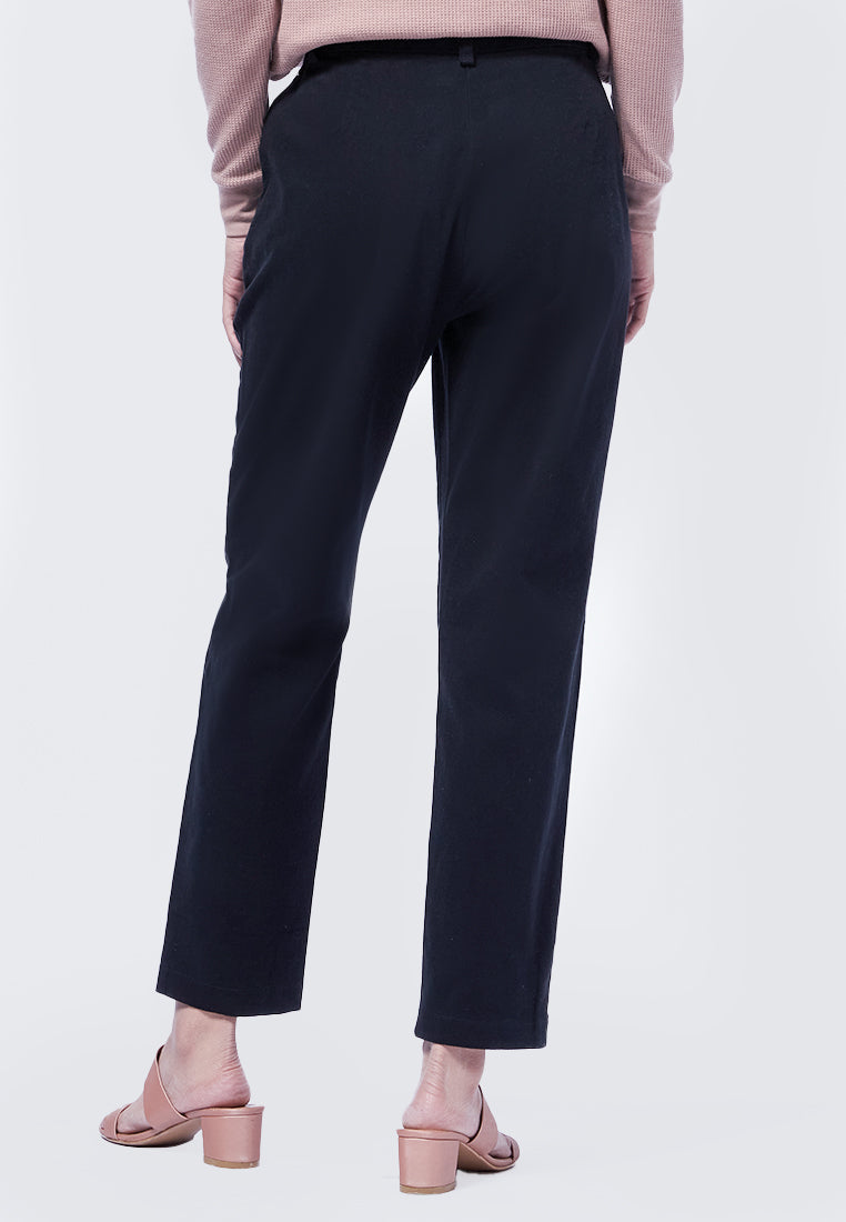 Basic Tapered Mid Rise Chicago Pants Black