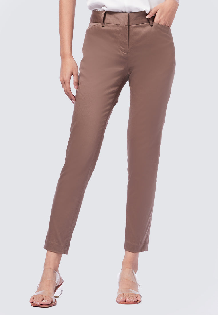 Basic Skinny Manhattan Pants Taupe