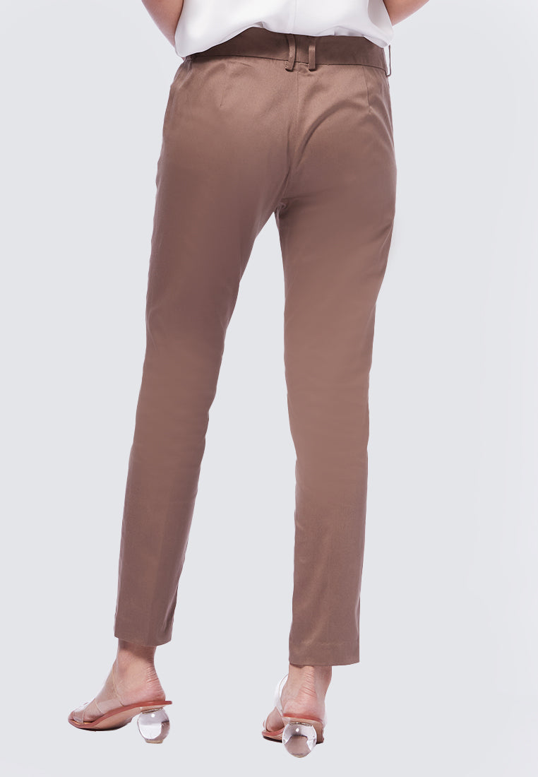 Basic Skinny Manhattan Pants Taupe