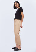 Basic Tapered High Rise Madison Pants Khaki