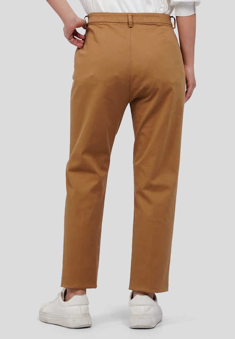 Basic Tapered Mid Rise Chicago Pants Khaki