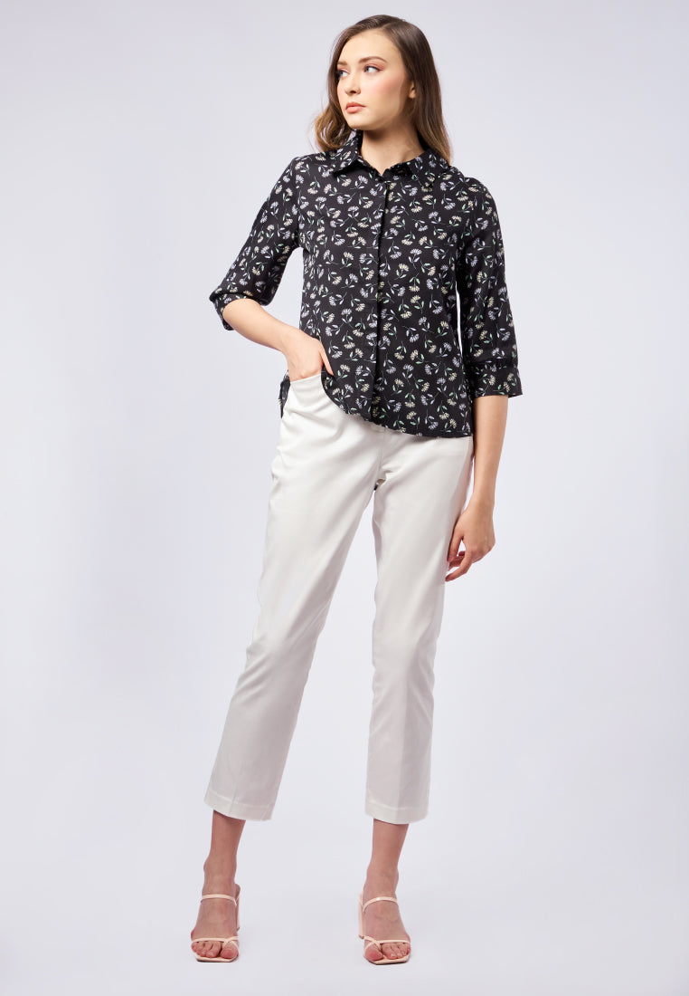 High Waist Tapered Ankle Pants