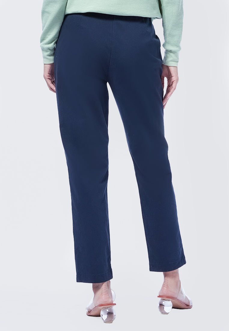 Basic Tapered Mid Rise Chicago Pants Navy