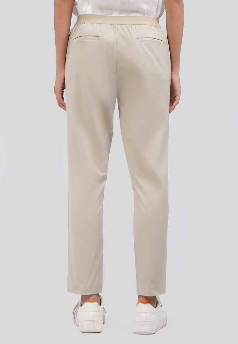 Basic Tapered Ankle Length Editor Pants Grey