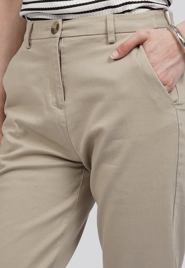 Basic Tapered Mid Rise Chicago Editor Pants