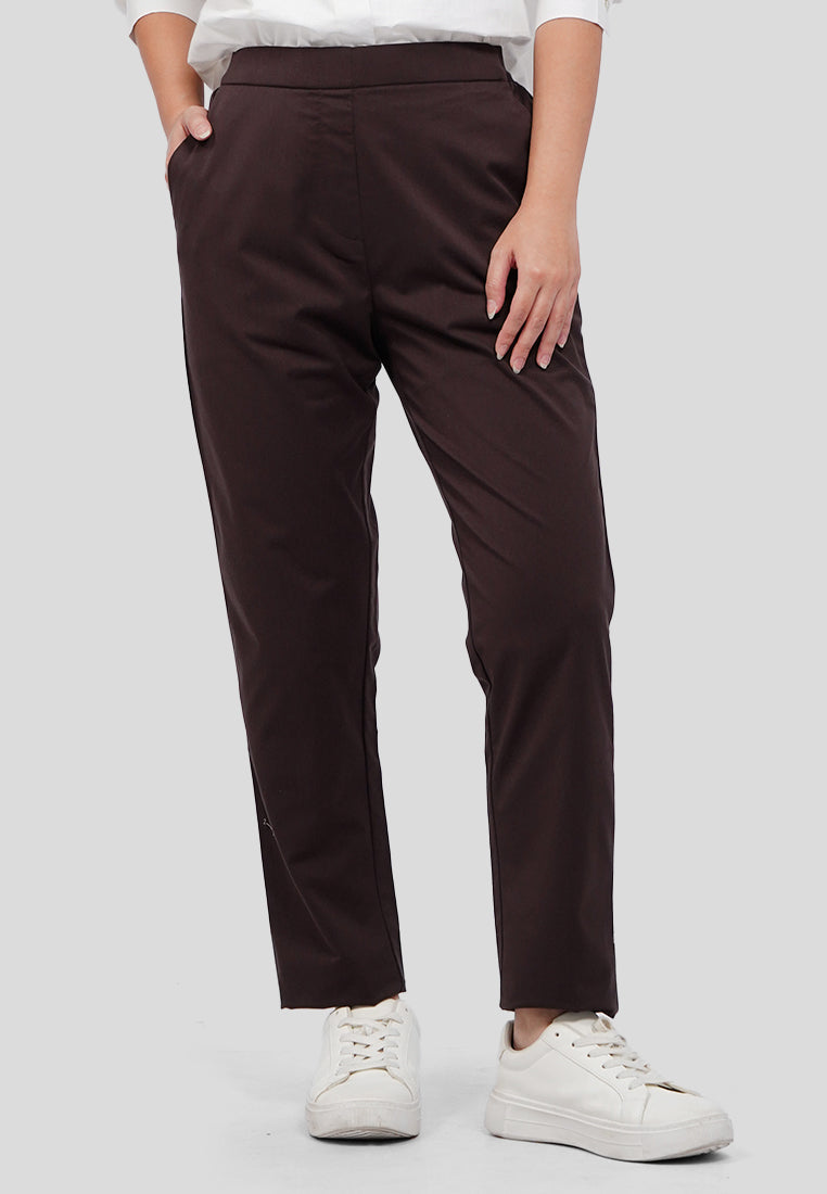 Basic Tapered Pants with Elastic Waist