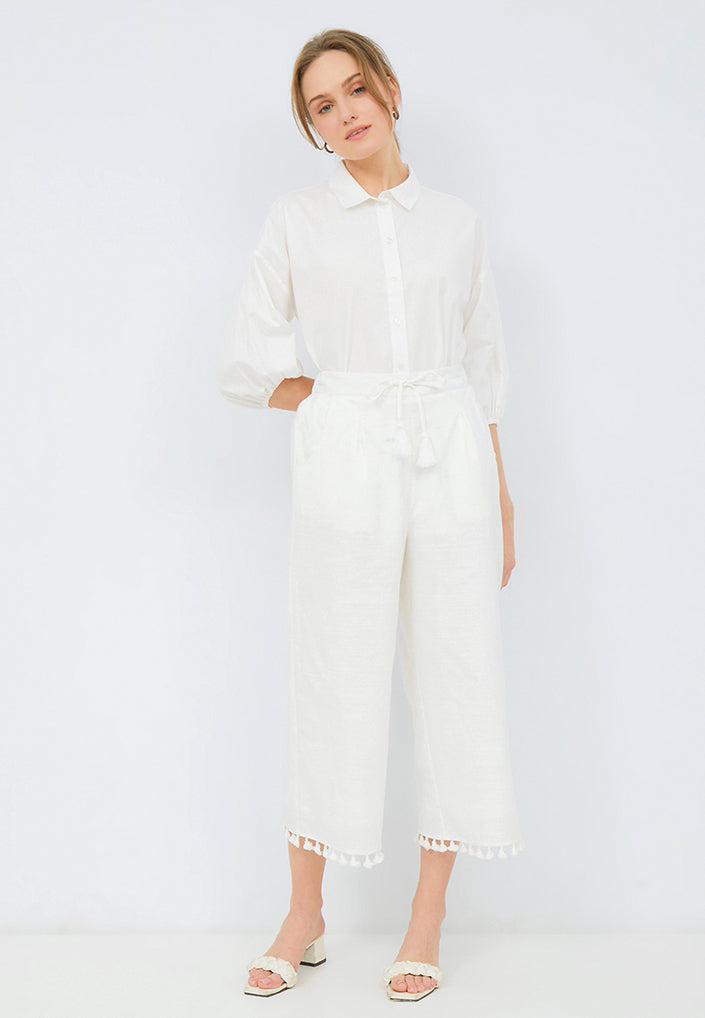 Cullote with Drawstring and Tassel