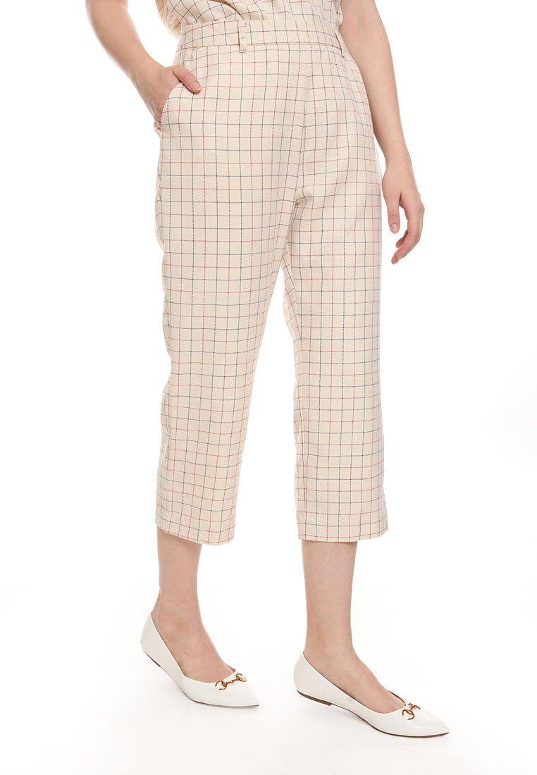 Checkered Tailored Pants