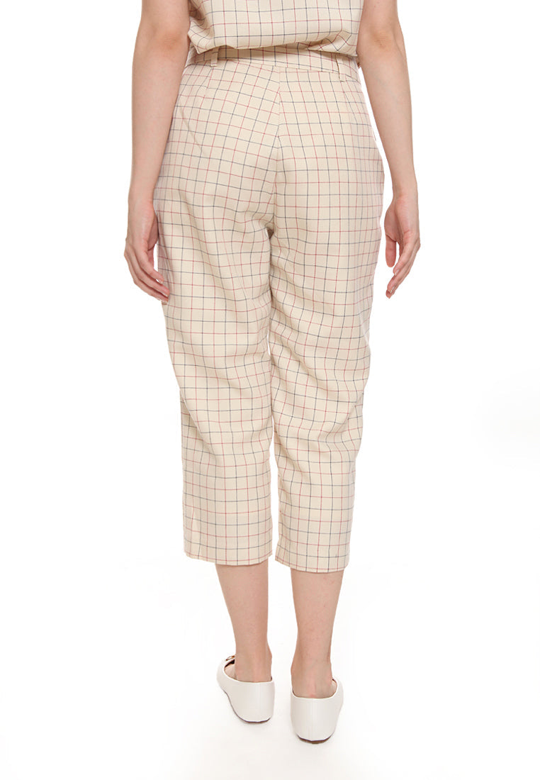 Checkered Tailored Pants
