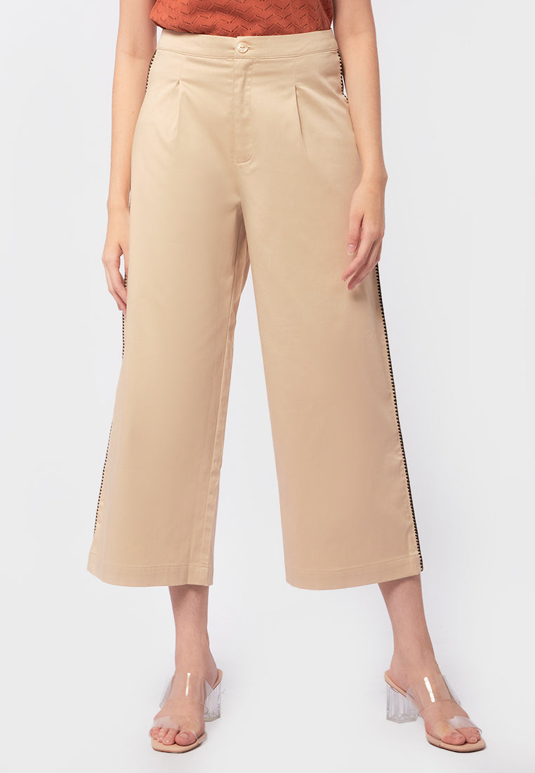 Embroidered Culotte Pants