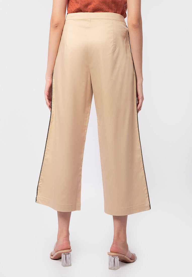 Embroidered Culotte Pants