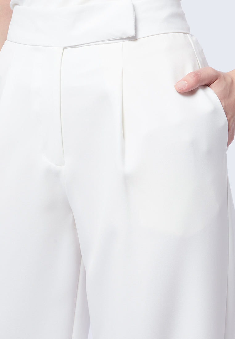 Wide Leg Pleated Trousers