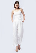 Wide Leg Pleated Trousers