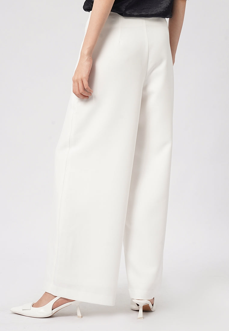Wide Leg Pants with Front Pockets