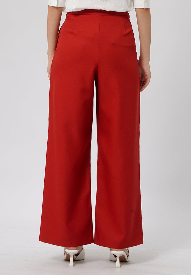 Regular Fit Pleated Pants