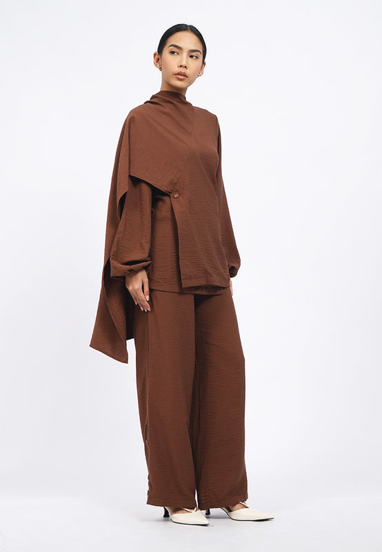Button Details High Waist Pants