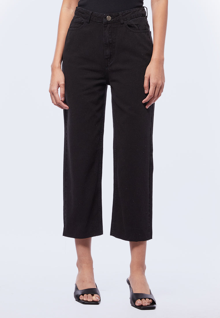High Rise Straight Cropped Pants