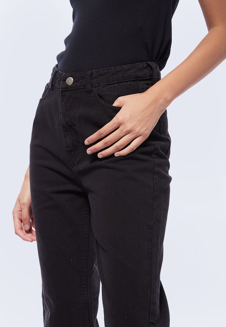 High Rise Straight Cropped Pants
