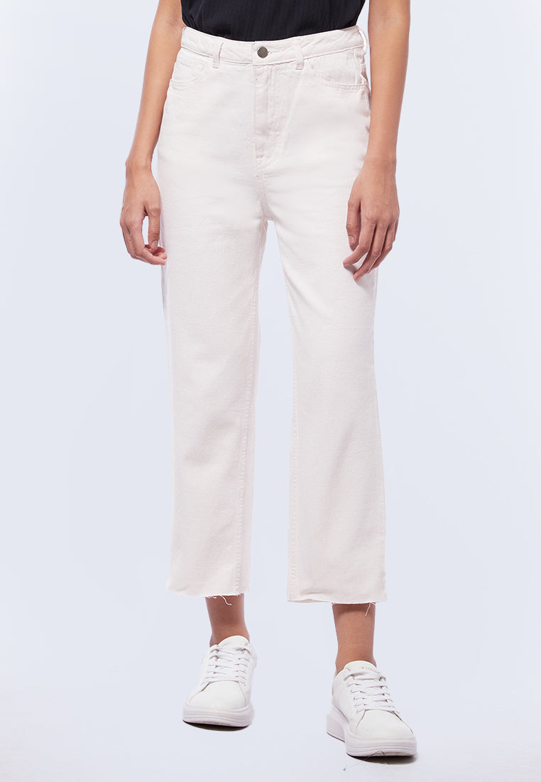 High Rise Straight Cropped Pants